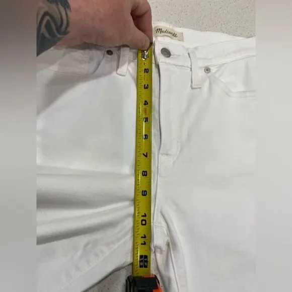 Madewell White Mid-Rise Skinny Crop Jeans 29x27 NWT - Picture 13 of 14